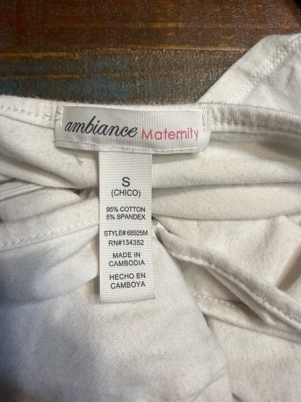 Ambiance - maternity Burgundy 'Mama Bear' Long Sleeve and White Long sleeve - Picture 3 of 4